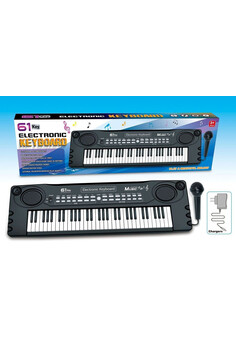 Синтезатор № 6101A//61 клавиша + микрофон/коробка/ 54,5*15,5*5,5 см (Серия RU № 0282444, № ЕАЭС RU C