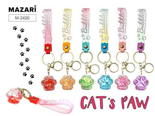 Брелок ЛАПКА, 6 цветов в ассортименте, ОПП-упаковка, изображение 2