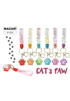 Брелок ЛАПКА, 6 цветов в ассортименте, ОПП-упаковка