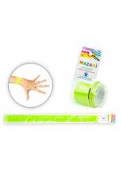 Слэп-браслет светоотражающий, 3х40 см, желтый, ОПП- упаковка с подвесом