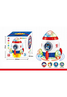 Игрушка №5299 Ракета на батарейках/звук,свет/коробка/20,5*18,7*21 (Серия RU № 0293658, № ЕАЭС RU C-C