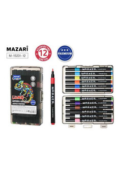 Набор маркеров акриловых LUMO, 12 цветов, кистевидный наконечник, пластиковый корпус , пластиковый п