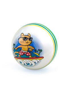 Мяч д.150мм.  Кот Серфингист (в ассортименте)